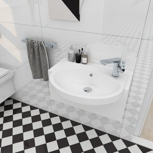 Alma 505mm Short Projection Semi Countertop Basin