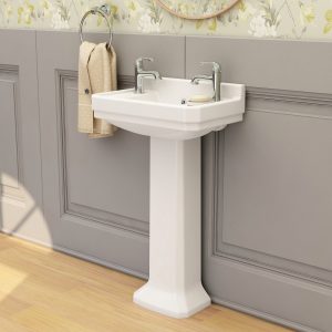 Wyndham traditional 515mm pedestal basin