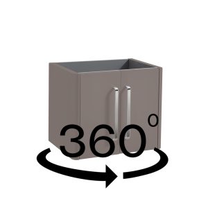 Suburb 600mm x 390mm double door wall mounted cabinet matt ash