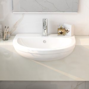 ivo 550mm semi countertop basin with one tap hole