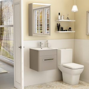 Suburb 500 wall mounted single drawer cabinet matt ash