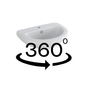 500mm basin with one tap hole