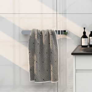 Round 340mm towel bar in Chrome