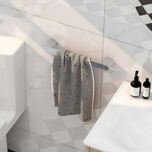 Round 340mm towel bar in Chrome