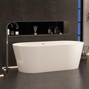 Arco Slim 1700x800 freestanding bath including pop up bath waste