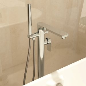 Suburb floor mounted Bath shower mixer incl hose handset