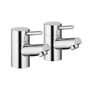 Arco bath pillar taps (pair)