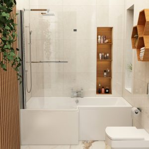 Imex Premiercast Multi layer Reinforced Quadro 1700 Left Hand Shower Bath