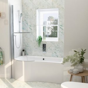 Imex Premiercast Multi layer Reinforced Ronda 1500 Left Hand Shower Bath