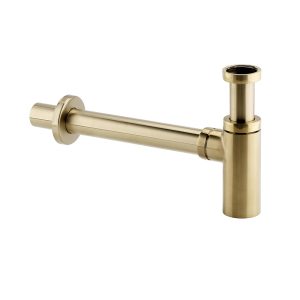 Minimalist Brass 1?" Brushed Brass bottle trap and pipe