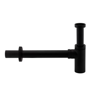 Minimalist Brass 1?" Matt Black bottle trap and pipe