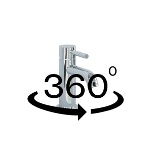 Ravine basin mixer in Chrome with universal clicker waste