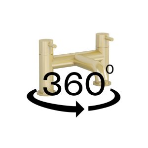 Ravine bath filler in Brushed Brass