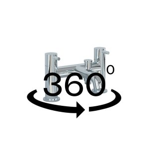 Ravine bath shower mixer in Chrome (Incl hose, handset and wall bracket)