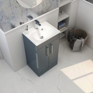 Imex Ivan 500mm Bathroom Furniture in Steel Blue