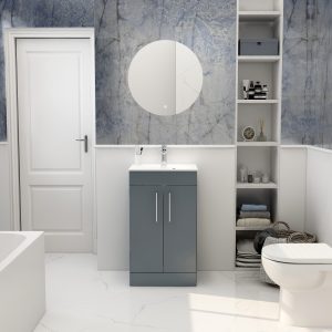 Imex Ivan 500mm Bathroom Furniture in Steel Blue