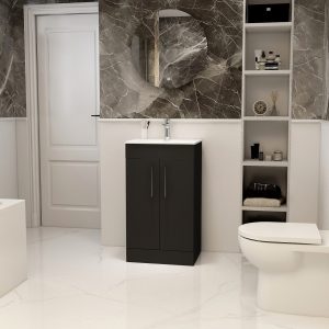 Imex Ivan Bathroom Furniture in 2 Door Black by Imex