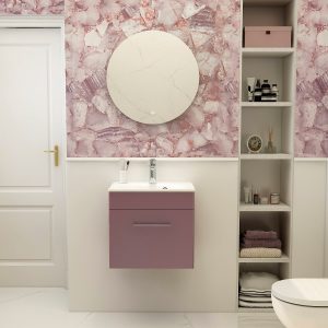 Ivan Plum Bathroom Furniture Wall Mounted by Imex