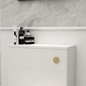 Brushed Brass Flush Button by Imex