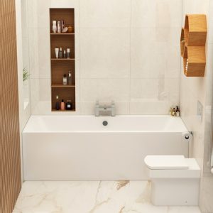 Imex Premiercast Multi layer Reinforced Quadro 1800x800 Double Ended Bath