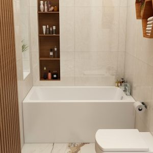 Imex Cast Reinforced Quadro 1300x700 Single Ended Bath