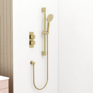 Quadro shower pack 1 (Round) in Brushed Brass