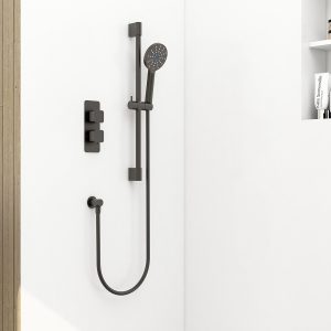 Quadro shower pack 1 (Round) in Matt Black