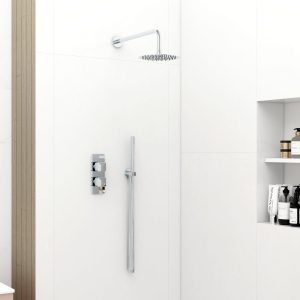 Quadro 2 handle dual diverter shower pack with round accessories in Chrome