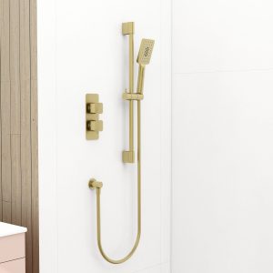 Quadro shower pack 1 (Square) in Brushed Brass