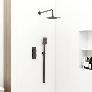 Quadro shower pack 5 (Square) in Matt Black